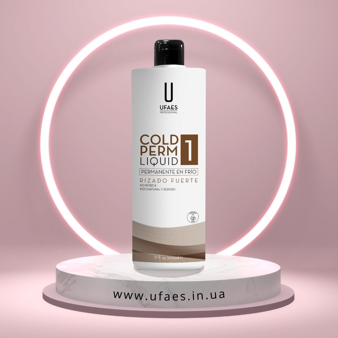 1_PERMANENTE_FRIO_UFAES Холодна завивка для сильної кучерявості - Permanente 1 UFAES, 500 мл - Зображення 1