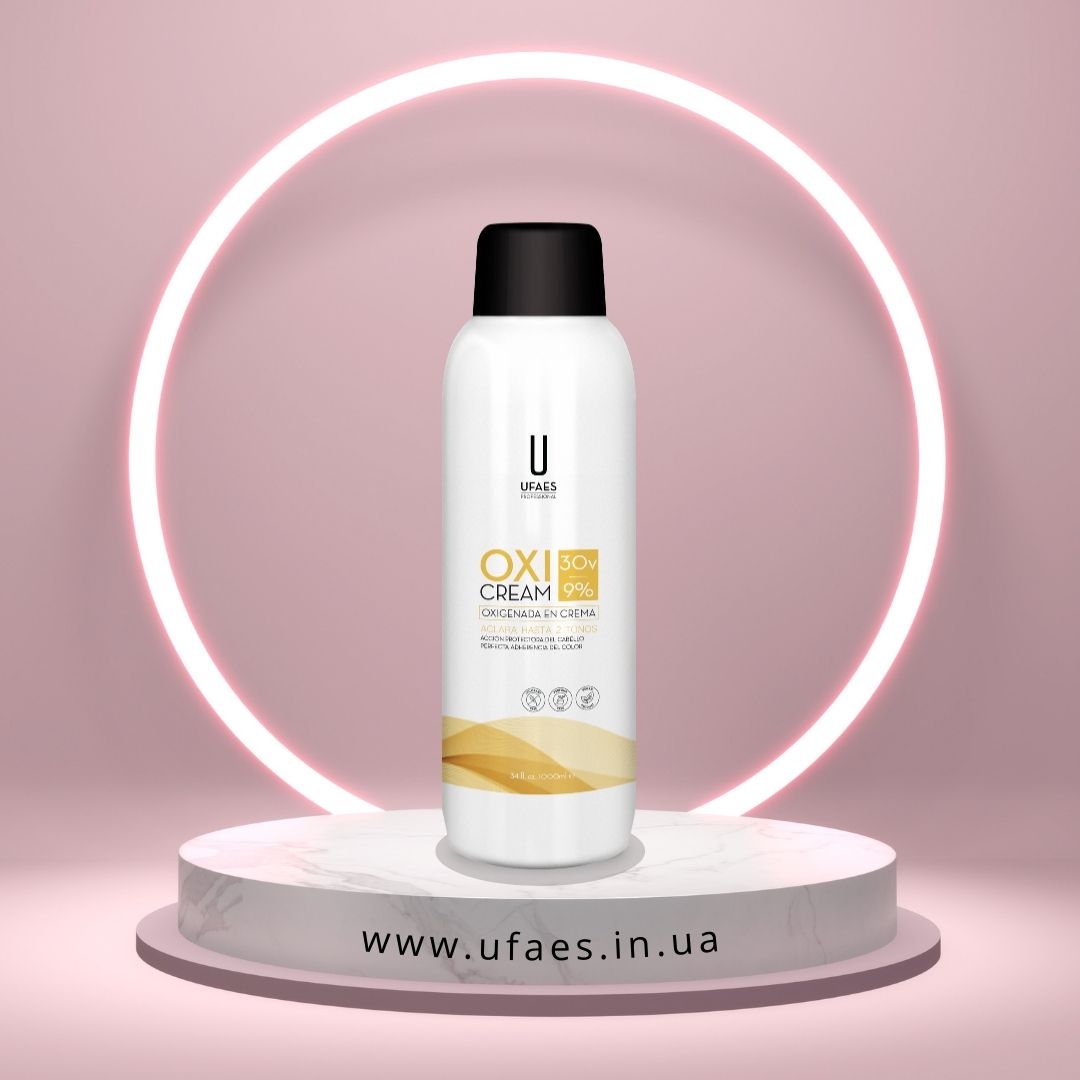 CR_OXI30_UFAES_1000ML Окислювальна емульсія 30 VOL Crema UFAES, 1000 мл - Зображення 1